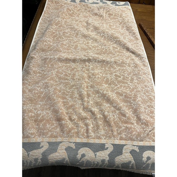 Vintage Creative Bath Tribal Giraffe Design Bath Towel Embroidered EUC - Picture 4 of 16